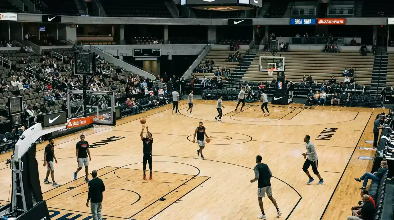 Packed NBA basketball arena with fans watching a game representing the scale of the global basketball betting market